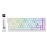 ATTACK SHARK X68 HE Rapid Trigger Mechanical Gaming Keyboard 60% Wired TKL with Adjustable Actuation,Hall Effect Magnetic Switch,8KHz Polling Rate,RGB Backlit,Top Mount for PC Mac Esport Gamer(White)) - - Fun Touch Shop