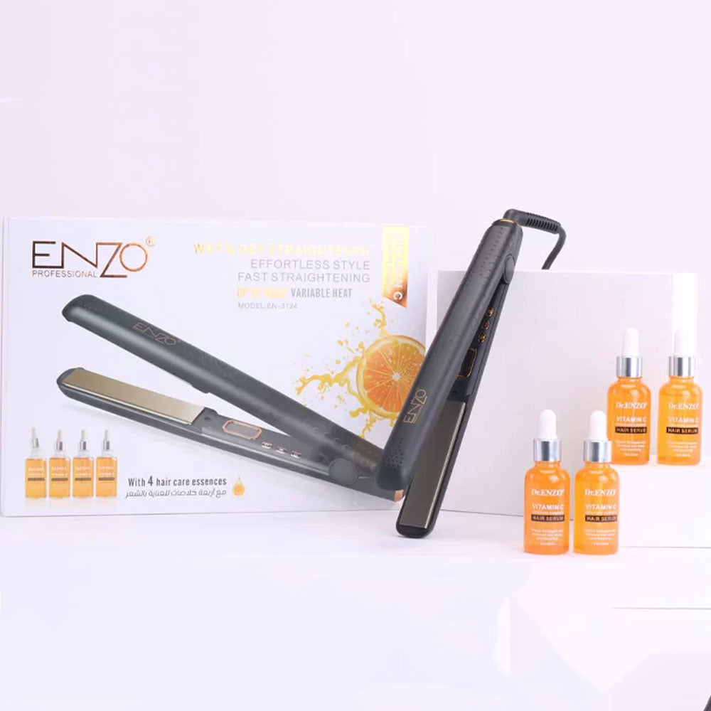 ENZO EN-3124 professional-grade hair straightener - - Fun Touch Shop