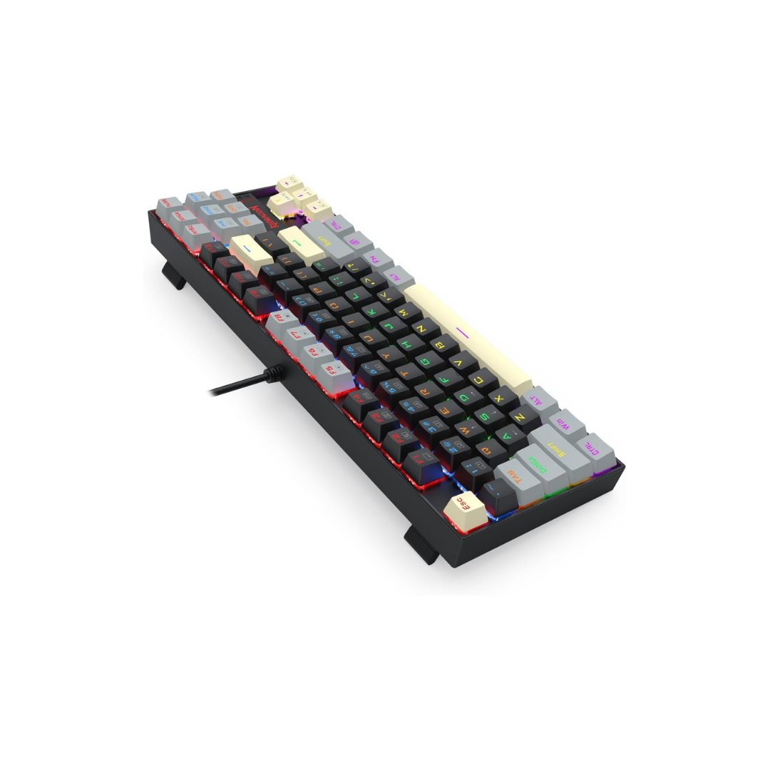 Redragon K552 Mechanical Gaming Keyboard, 87-Key Compact, LED Gaming Keyboard with Red Switches, Anti-Ghosting, Metal Frame for PC Gaming & Typing, Beginner-Friendly (Eclipse Gilded) - - Fun Touch Shop