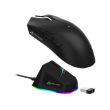 ATTACK SHARK X11 Lightweight Wireless Gaming Mouse with RGB Charging Dock,Tri-Mode-2.4G/USB-C Wired/BT,22K DPI,PAW3311 Optical Sensor,HUYU Switch, 5 programmable Buttons for PC/Mac(Black) - - Fun Touch Shop