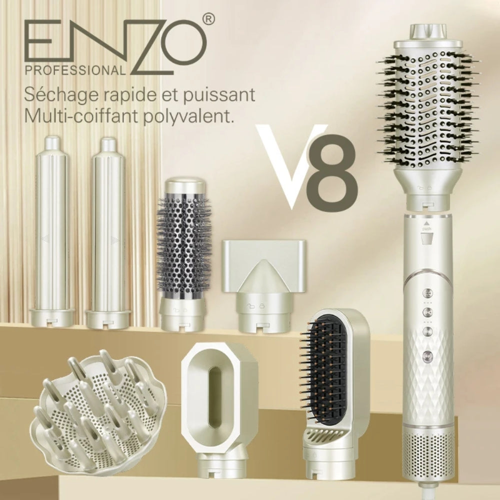 ENZO Italy Dyson V8 Professional Hair Blow Dryer Brush Straightener  8 in 1 دايسون - - Fun Touch Shop
