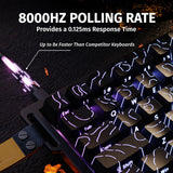 ATTACK SHARK X68 HE Rapid Trigger Mechanical Gaming Keyboard 60% Wired TKL with Adjustable Actuation,Hall Effect Magnetic Switch,8KHz Polling Rate,RGB Backlit,Top Mount for PC Mac Esport Gamer(Black) - - Fun Touch Shop