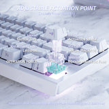 ATTACK SHARK X68 HE Rapid Trigger Mechanical Gaming Keyboard 60% Wired TKL with Adjustable Actuation,Hall Effect Magnetic Switch,8KHz Polling Rate,RGB Backlit,Top Mount for PC Mac Esport Gamer(White)) - - Fun Touch Shop