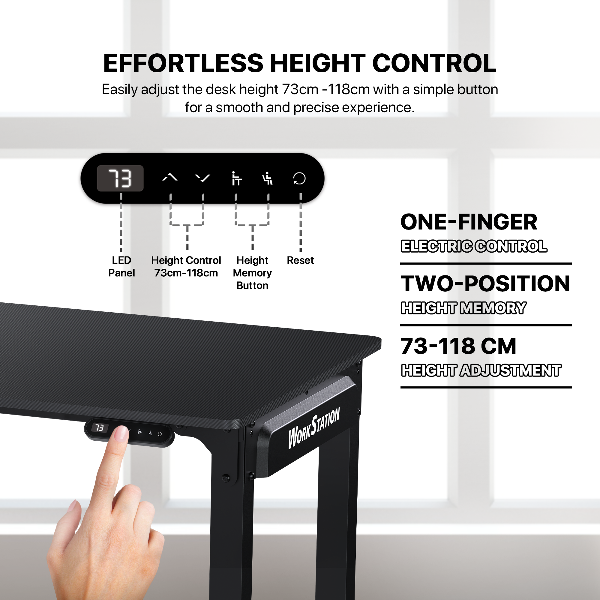 Fantech workstation ws514 adjustable rising gaming desk