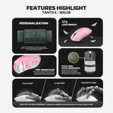 FANTECH TANTOE WG13E Wireless Mouse Three-mode switching and Magnetic Rechargeable Dock PixArt PAW3311 Up to 45 hours Macro Mic - Black - - Fun Touch Shop