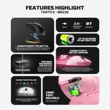 FANTECH TANTOE WG13E Wireless Mouse Three-mode switching and Magnetic Rechargeable Dock PixArt PAW3311 Up to 45 hours Macro Mic - Black - - Fun Touch Shop