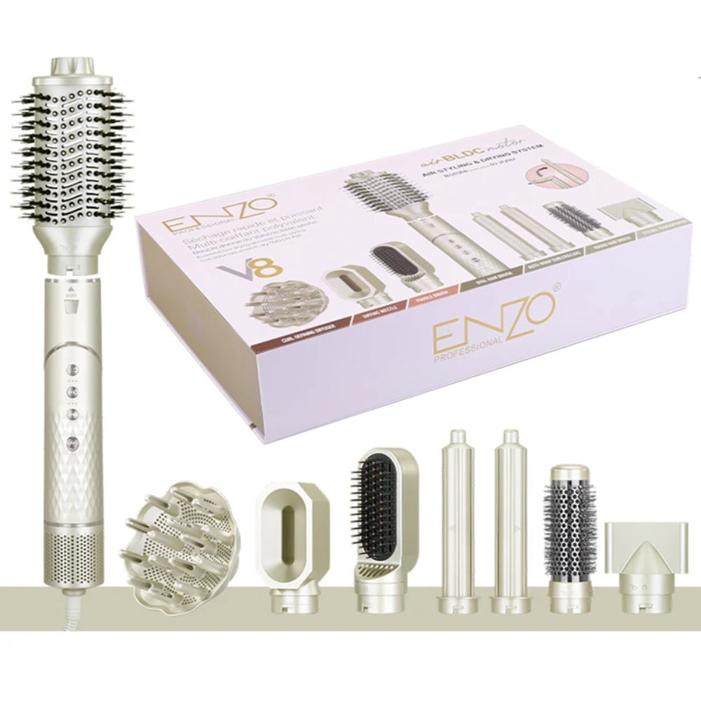ENZO Italy Dyson V8 Professional Hair Blow Dryer Brush Straightener  8 in 1 دايسون - - Fun Touch Shop