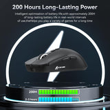 ATTACK SHARK X6 Lightweight Wireless Gaming Mouse with RGB Backlight Charging Base,Tri-Mode Wired/2.4GHz/BT5.2,26K DPI, 395 Optical PAW3Sensor,HUANO Switch,5programmable Buttons,PC/Mac(Black) - - Fun Touch Shop