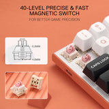 Redragon K683 Rapid Trigger HE Gaming Keyboard, 60% 61 Keys Wired Mechanical Keyboard w/Hyper-Fast Actuation, Dedicated Hall Effect Magnetic Switch, Actuation Point Adjustable, 8K Hz Polling Rate - - Fun Touch Shop
