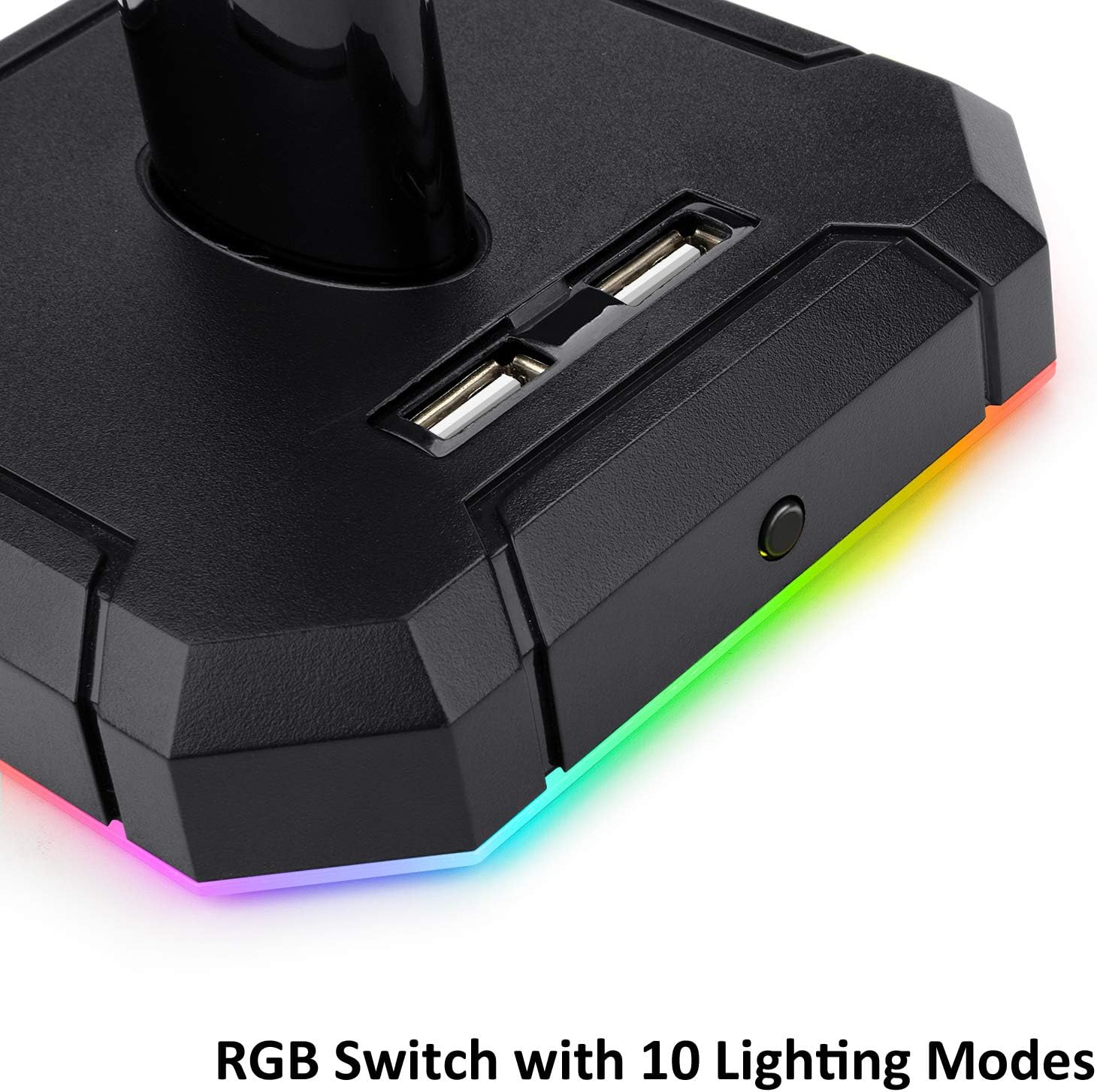 Redragon H858 3-Mode Wireless Gaming Headset, 7.1 Surround Sound + Redragon HA300 Scepter Pro Headset Stand Rgb. - - Fun Touch Shop