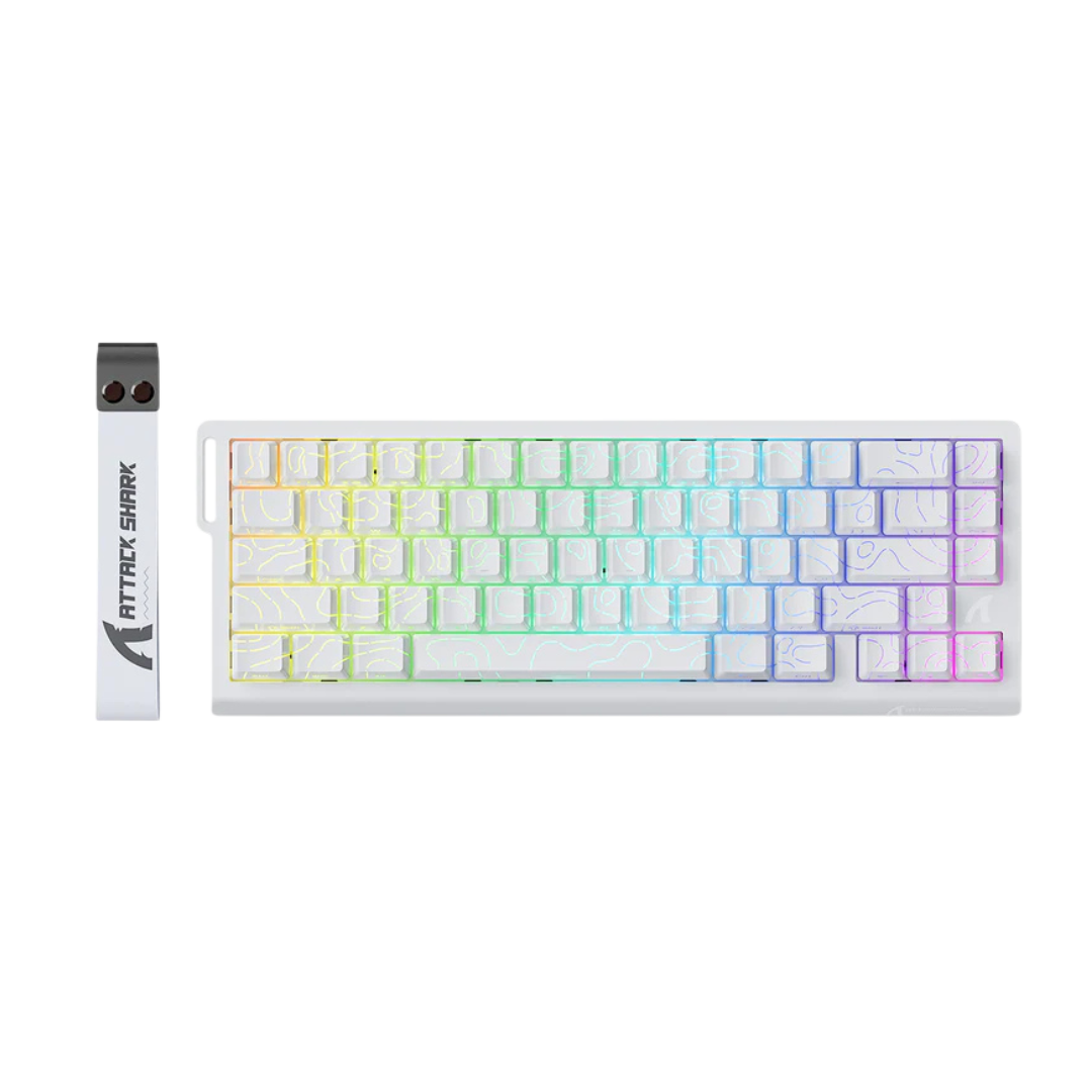 ATTACK SHARK X68 HE Rapid Trigger Mechanical Gaming Keyboard 60% Wired TKL with Adjustable Actuation,Hall Effect Magnetic Switch,8KHz Polling Rate,RGB Backlit,Top Mount for PC Mac Esport Gamer(White)) - - Fun Touch Shop