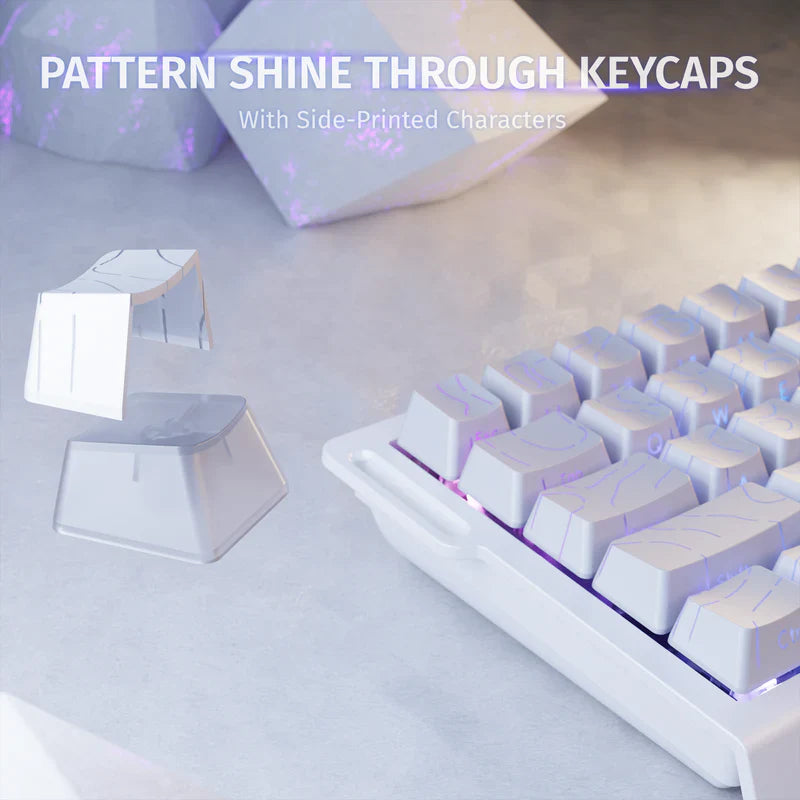 ATTACK SHARK X68 HE Rapid Trigger Mechanical Gaming Keyboard 60% Wired TKL with Adjustable Actuation,Hall Effect Magnetic Switch,8KHz Polling Rate,RGB Backlit,Top Mount for PC Mac Esport Gamer(White)) - - Fun Touch Shop