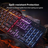 Redragon K521 Upgrade Rainbow LED Gaming Keyboard, 104 Keys Wired Mechanical Feeling Keyboard with Multimedia Keys, One-Touch Backlit, Anti-Ghosting, Compatible with PC, Mac, PS4/5, Xbox - - Fun Touch Shop