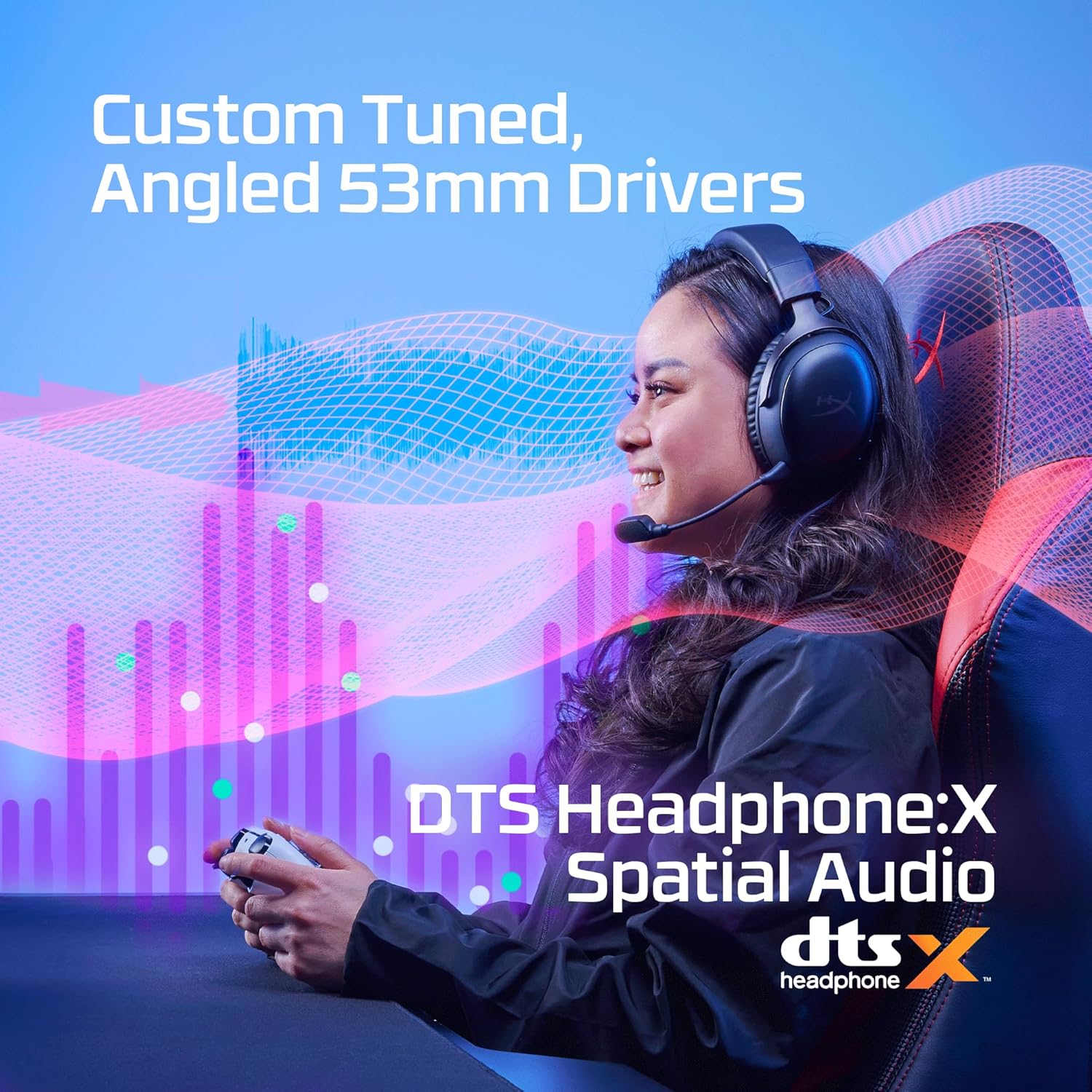 HyperX Cloud III Wireless – Gaming Headset for PC, PS5, PS4, up to 120-hour Battery ,Black & Red - - Fun Touch Shop