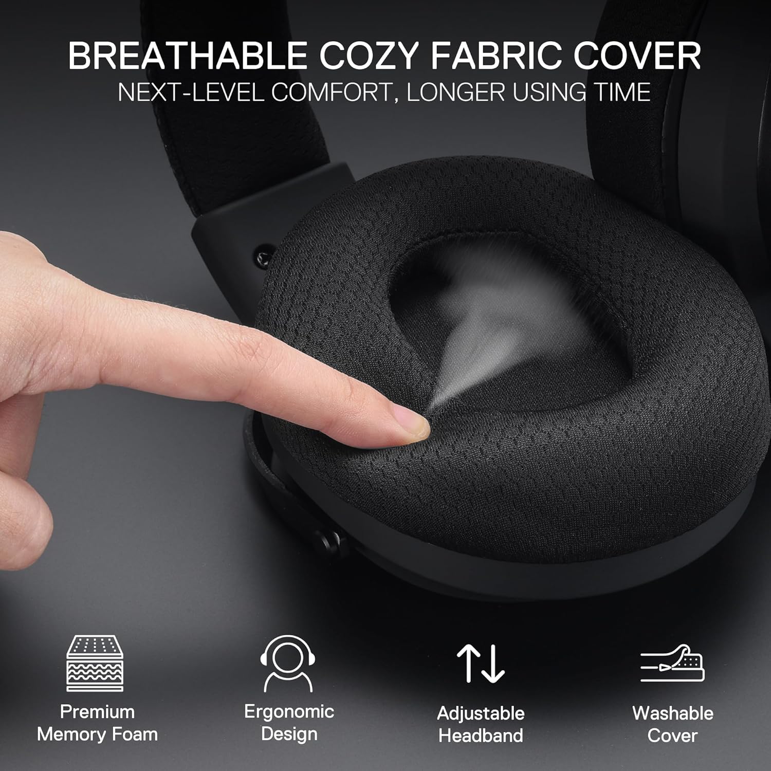 Redragon H858 3-Mode Wireless Gaming Headset, 7.1 Surround Sound + Redragon HA300 Scepter Pro Headset Stand Rgb. - - Fun Touch Shop