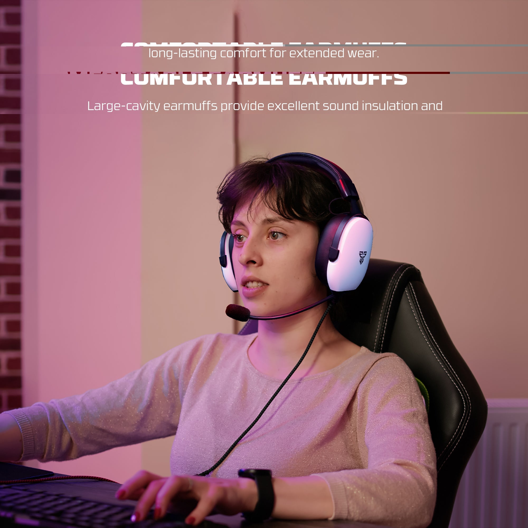 FANTECH HG30 CARBON 7.1 Surround Sound Gaming Headset White