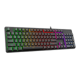 Redragon K521 Upgrade Rainbow LED Gaming Keyboard, 104 Keys Wired Mechanical Feeling Keyboard with Multimedia Keys, One-Touch Backlit, Anti-Ghosting, Compatible with PC, Mac, PS4/5, Xbox - - Fun Touch Shop