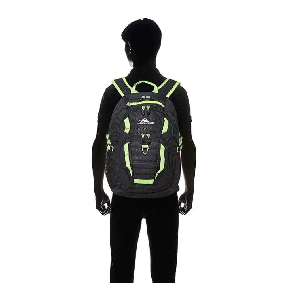 High sierra backpack hs ryler midnight blue/black/lime backpacks
