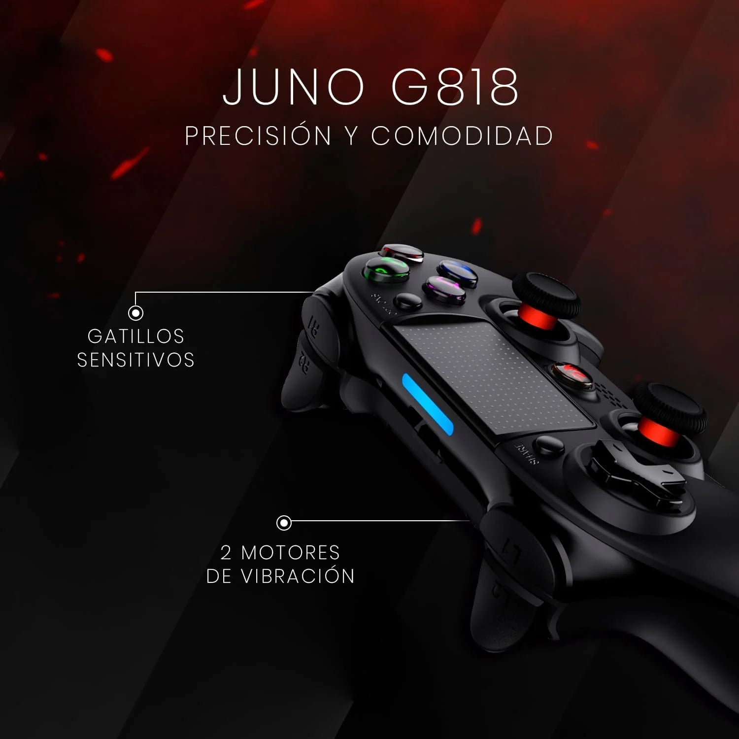 Control gamer redragon juno g818 wireless bluetooth