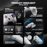 Fantech revolver iii wgp12s - wireless multi-platform gamepad - black gaming