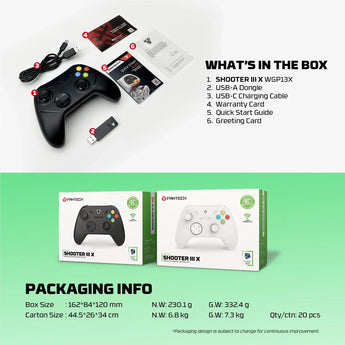 Fantech wgp13x shooter iii x wireless gaming controller white