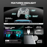Fantech wgp16 nova ii wireless gamepad - black gaming pads
