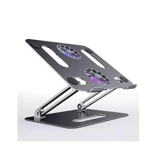Portable laptop stand with cooling fans - foldable computer stand for enhanced comfort - cooling stands