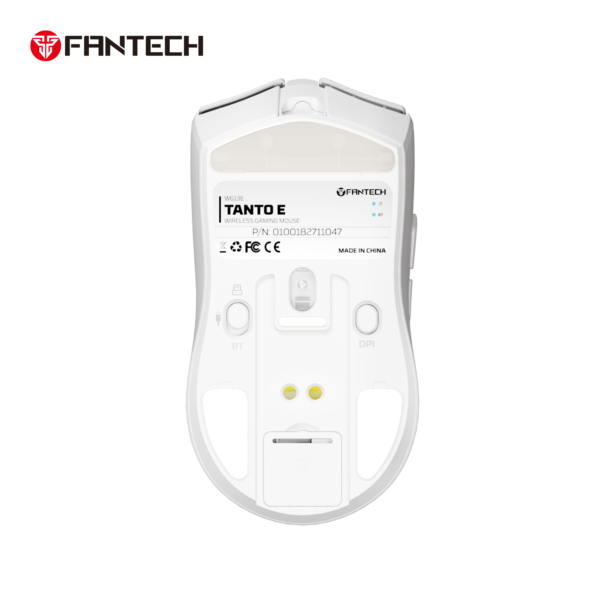 FANTECH TANTOE WG13E Wireless Mouse Three-mode switching and Magnetic Rechargeable Dock PixArt PAW3311 Up to 45 hours Macro Mic - Black - - Fun Touch Shop