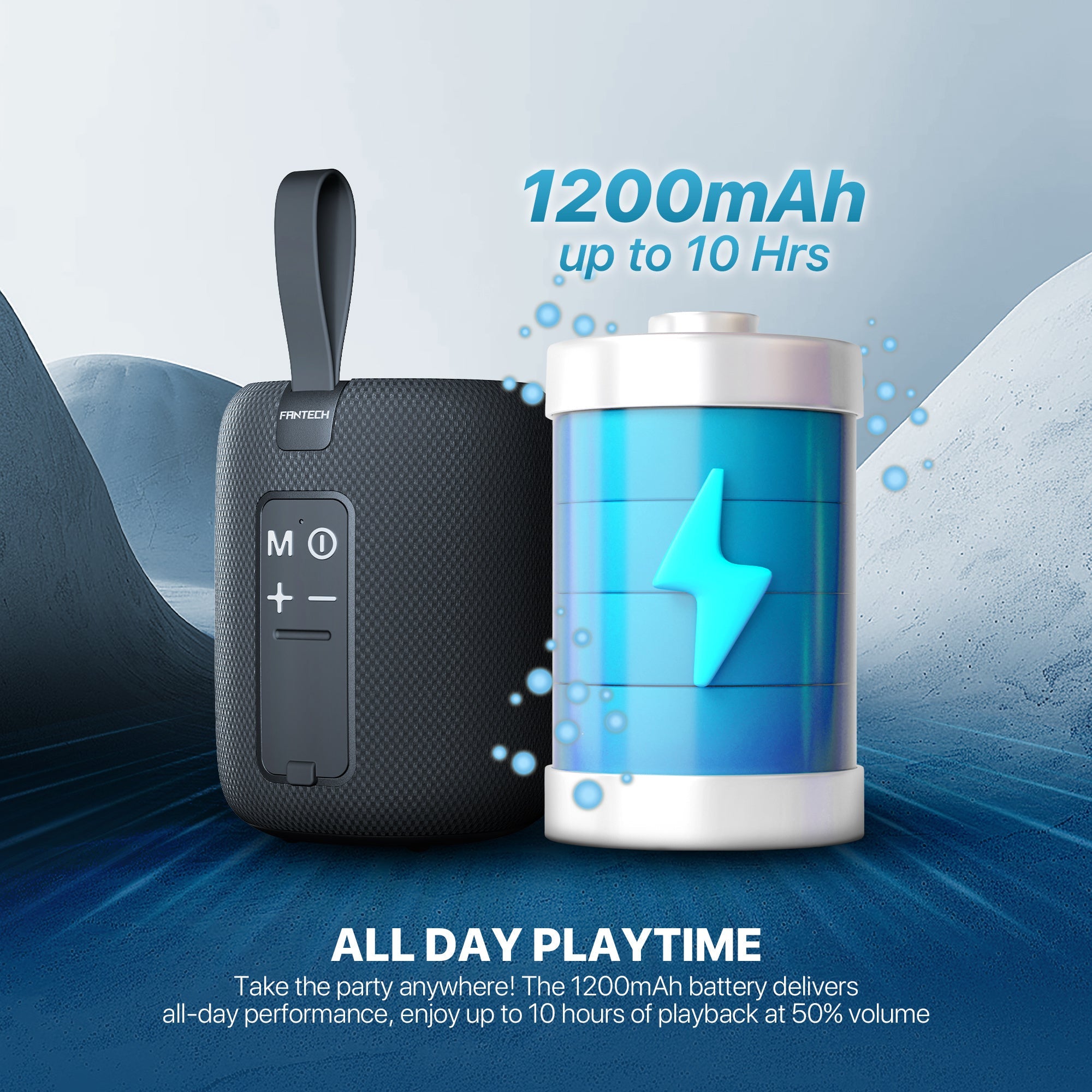 FANTECH(BS157)-NeraBox 5W RMS PORTABLE SPEAKER - Black - - Fun Touch Shop