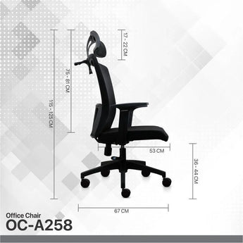 Fantech oc-a258 office chair – black