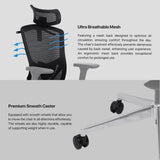 Fantech oca259 pro office chair (black) office chairs