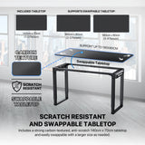 Fantech workstation ws514 adjustable rising gaming desk desks