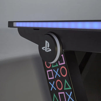 Xrocker official playstation gaming desk led lights pc office workstation desks