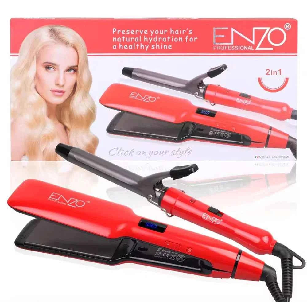 Enzo en-3888w flat iron 2 in 1 hair straightener and curler