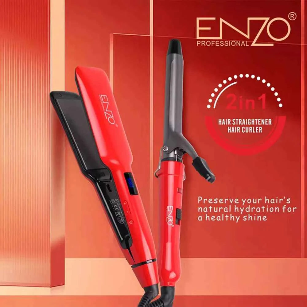 Enzo en-3888w flat iron 2 in 1 hair straightener and curler