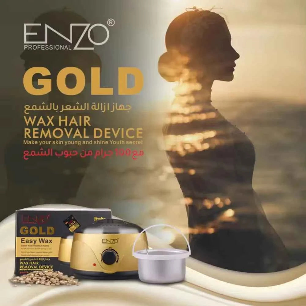 Enzo gold & black wax hair removal device