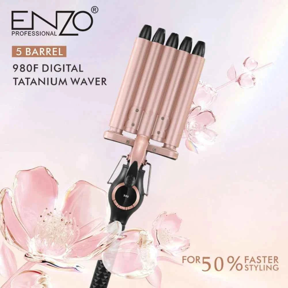Enzo iron ceramic five barrel hair waver styling hair curler en-1970
