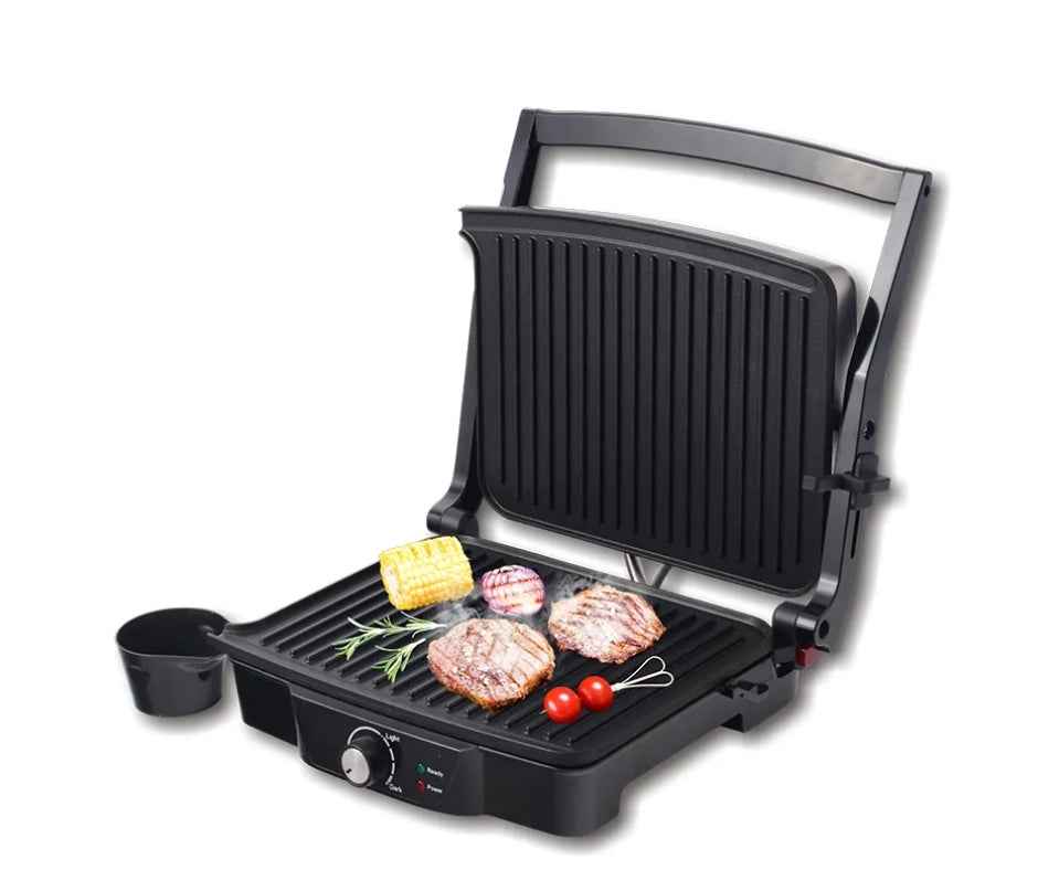 Enzo italy 180 degree opening 2000w contact steak & waffle grill