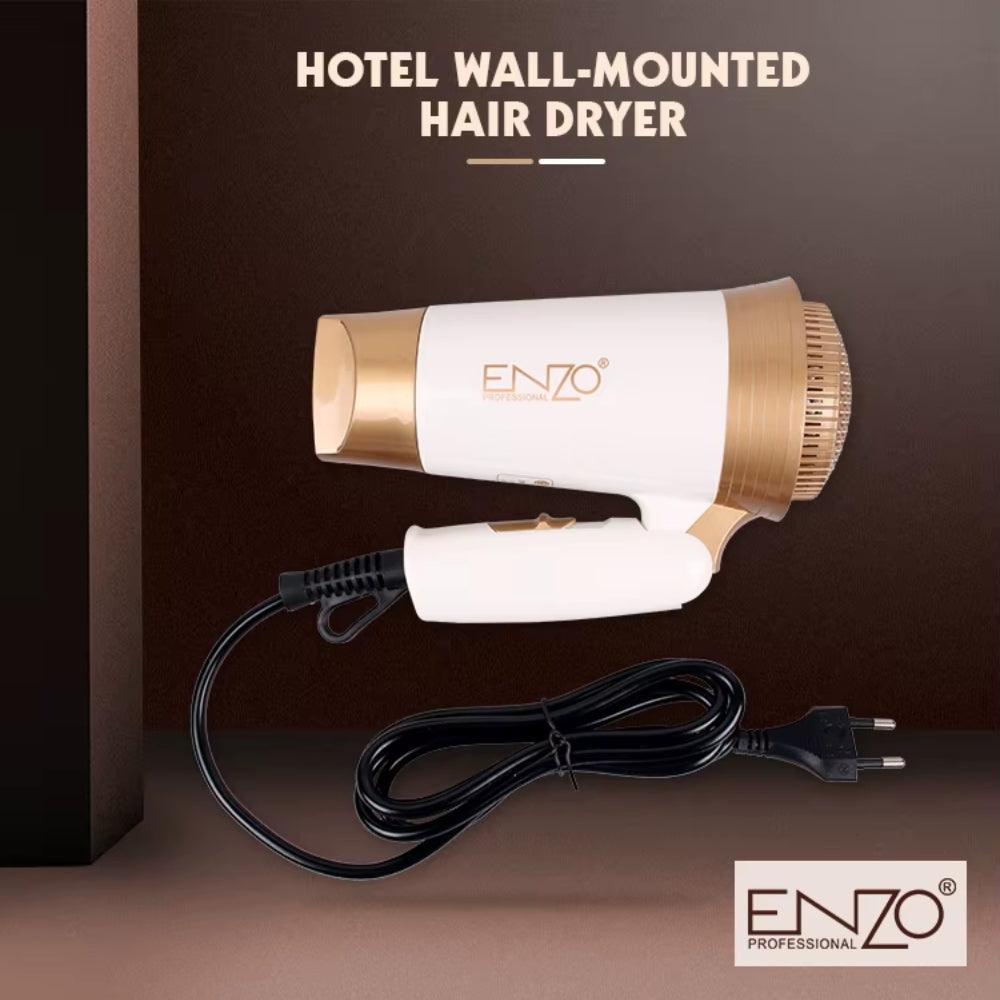 Enzo italy en-607 1800w travel nozzle bathroom lightweight mini blow hair dryer