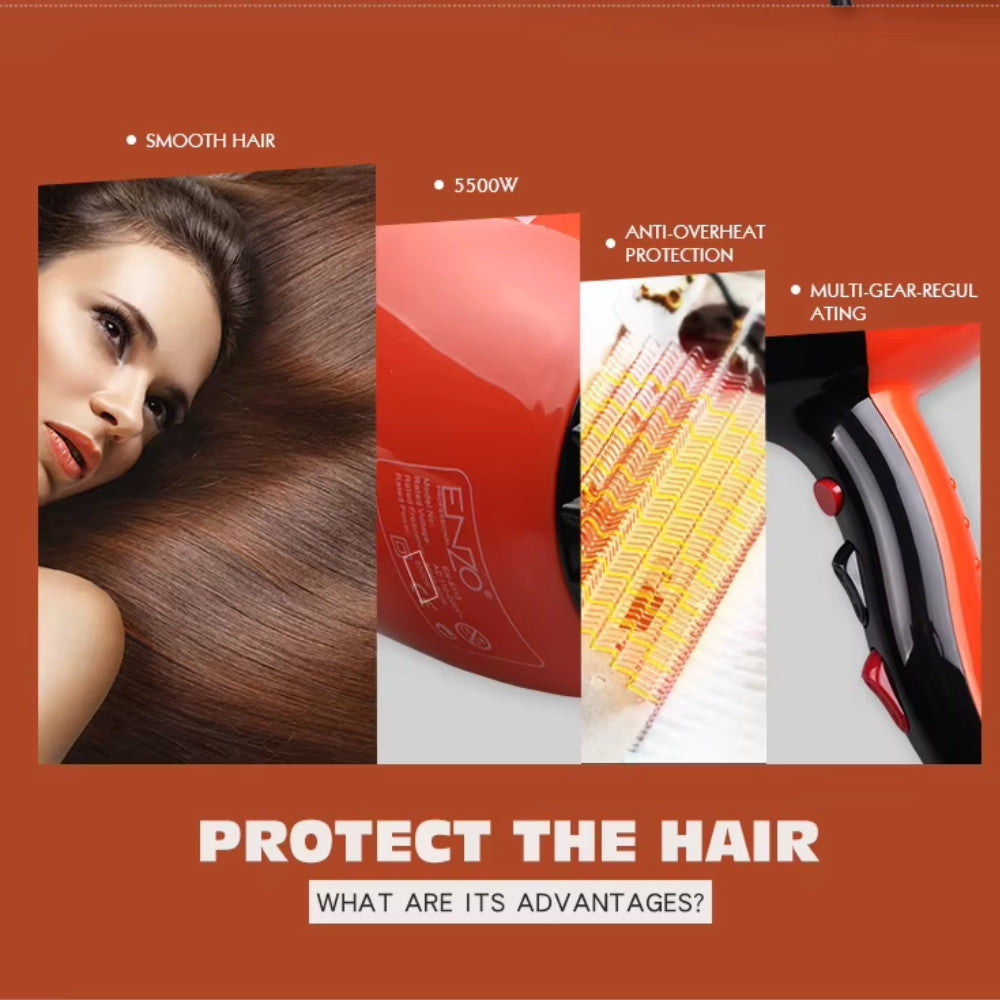 Enzo italy en-6113 hair dryer hood blower 5500 w