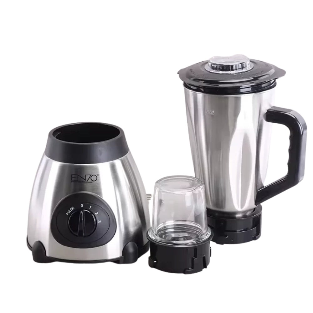 Enzo italy ita-30007 full stainless steel blender with grain and spice grinder