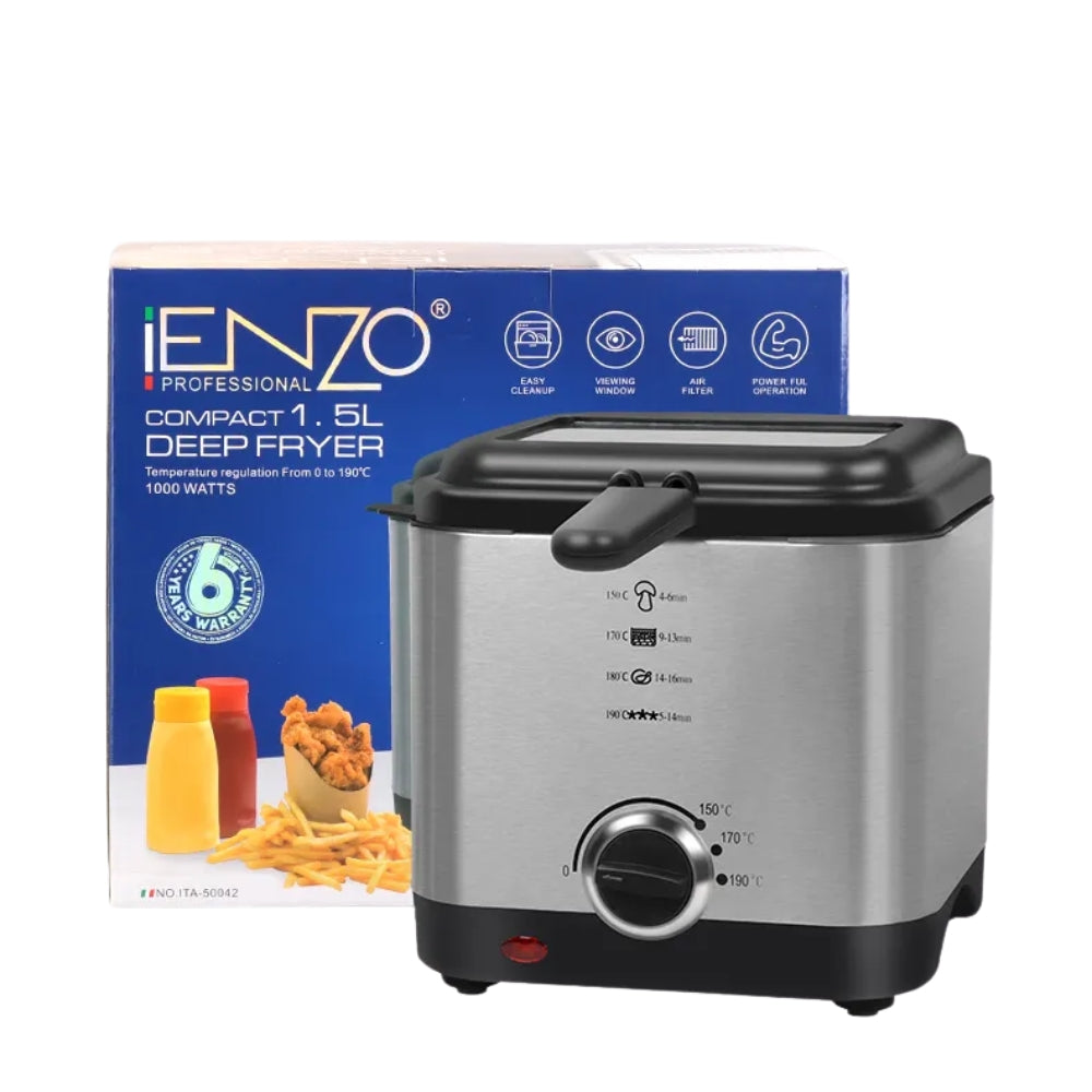 Enzo italy ita-50042 1.5l oil fryer