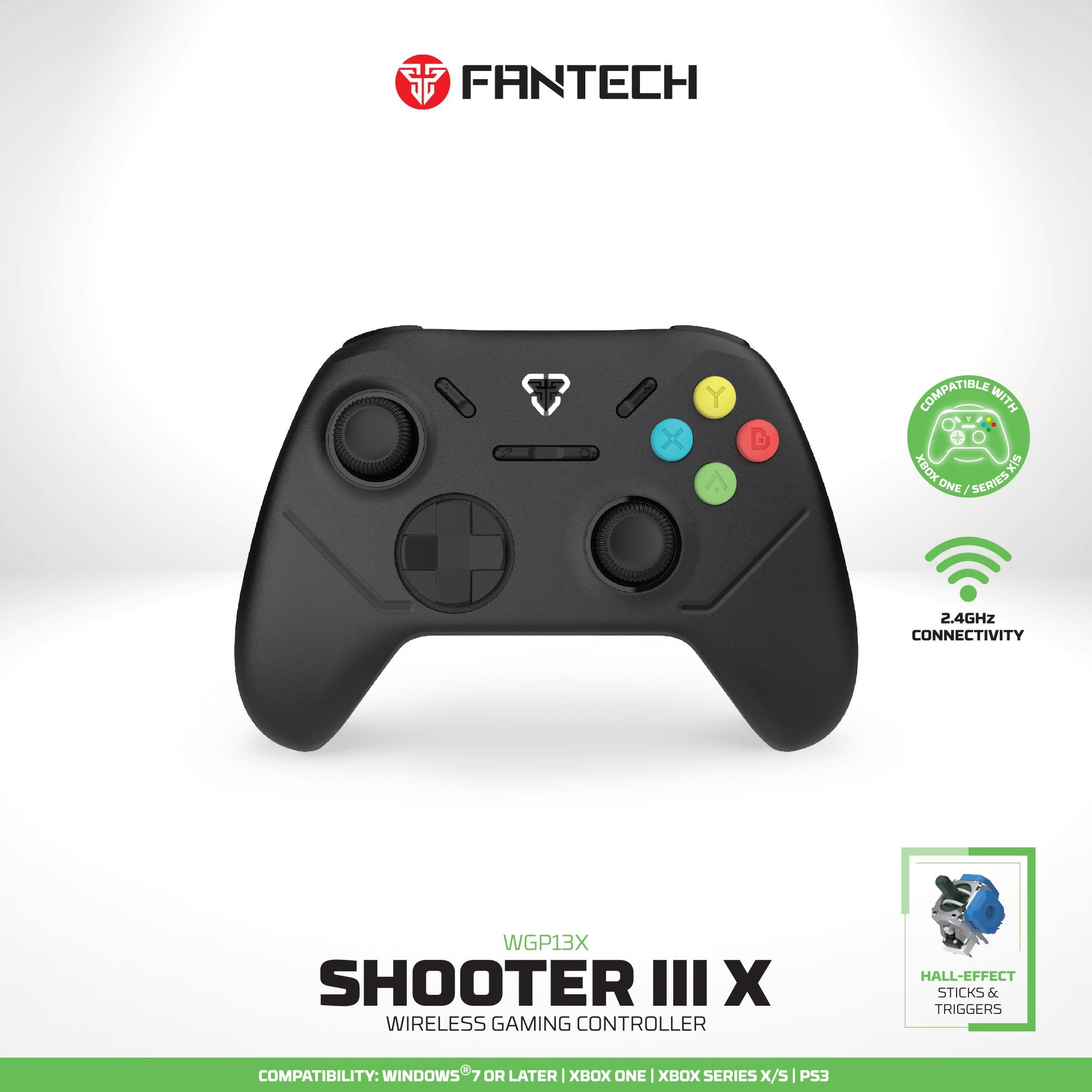 FANTECH WGP13X SHOOTER III X WIRELESS GAMING CONTROLLER BLACK - - Fun Touch Shop