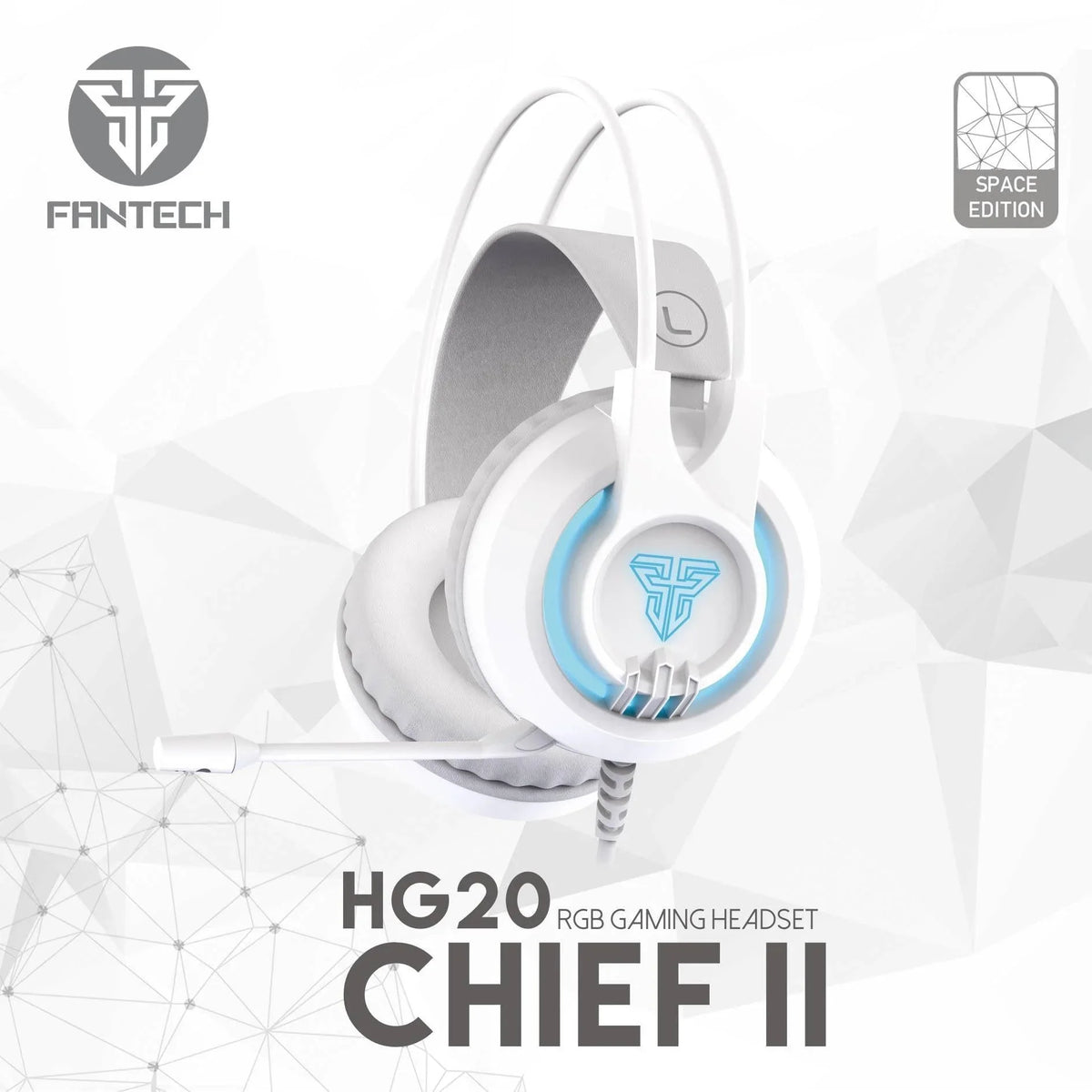 Fantech chief ii hg20 rgb gaming headset - white - headsets
