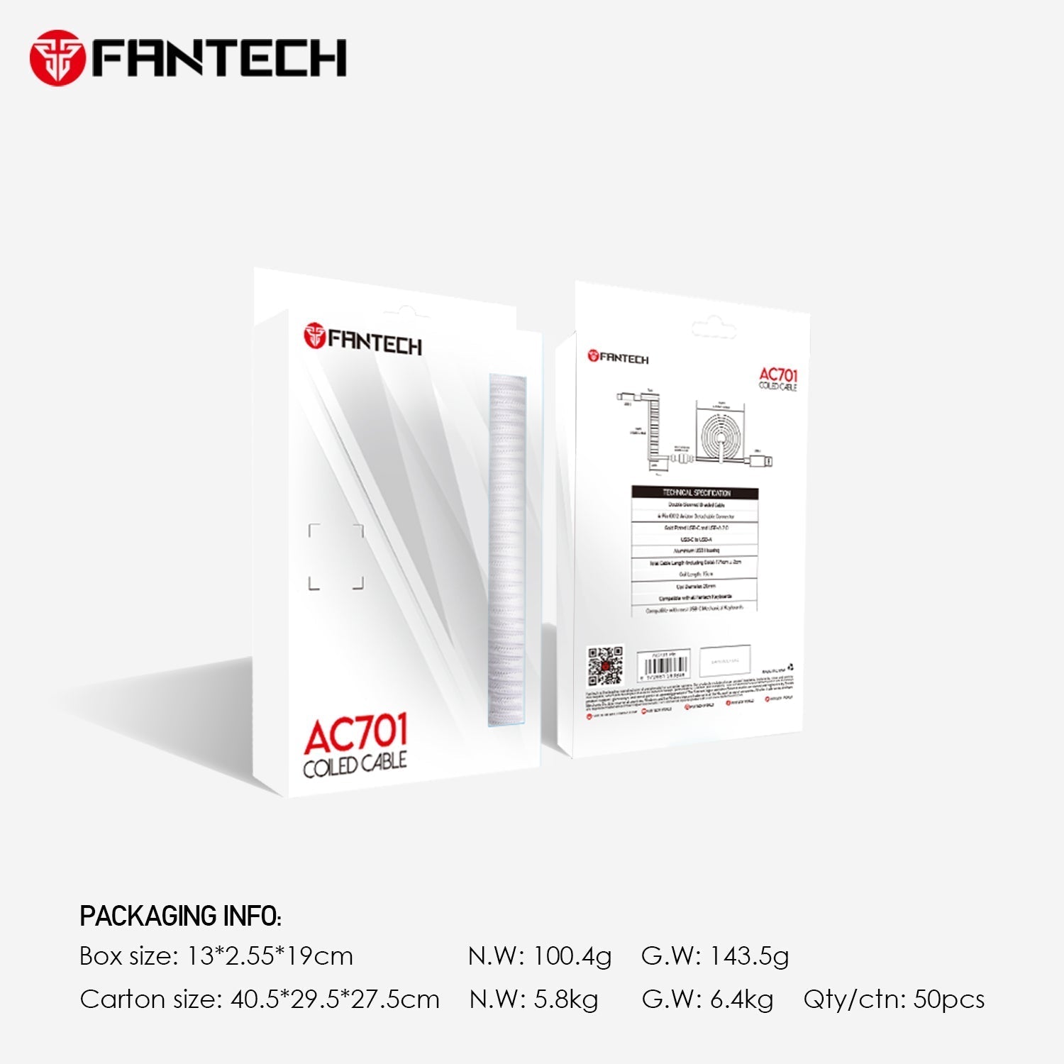 Fantech COILED CABLE AC701 Keyboard