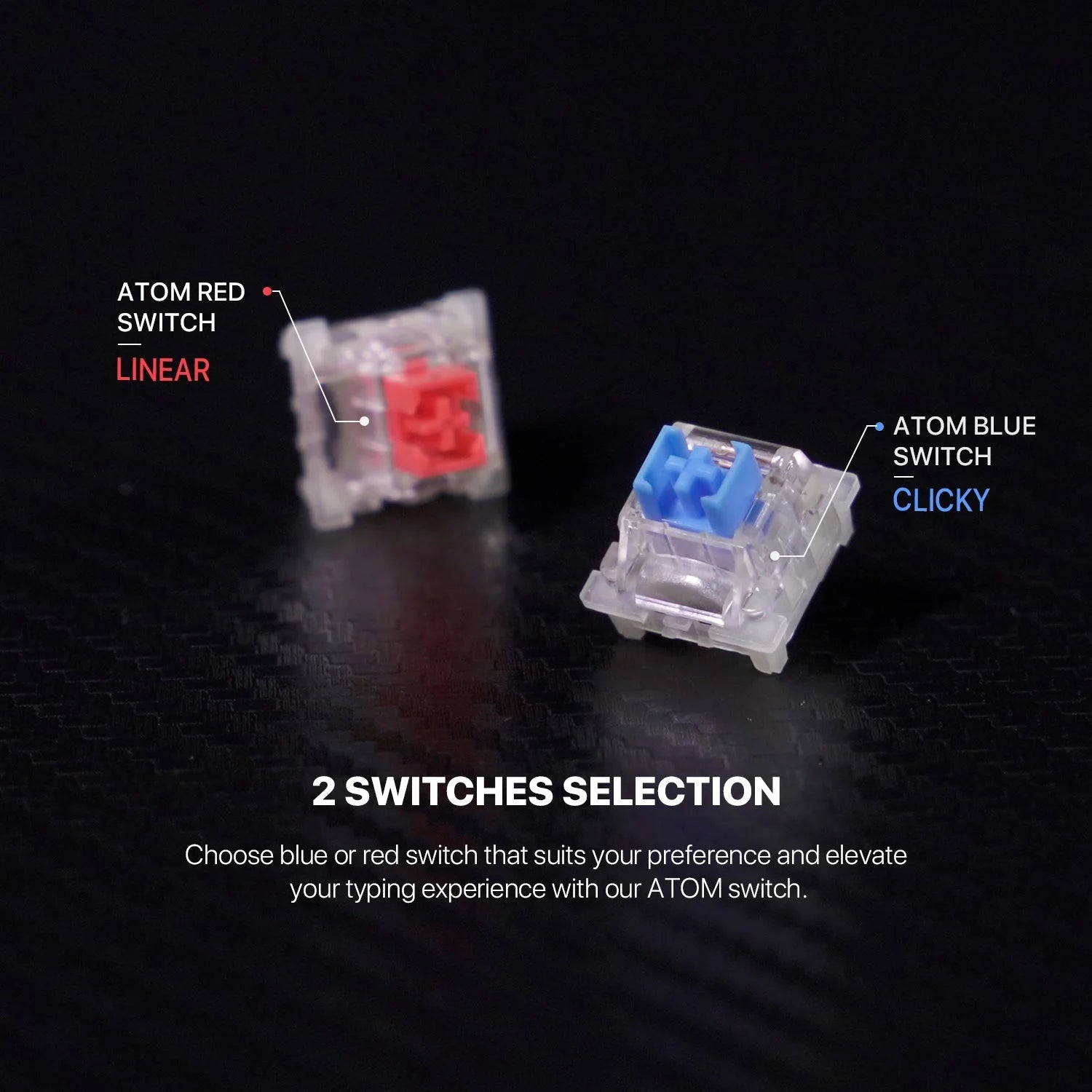 Fantech mk874 v2 atom 63 hot swappable mechanical keyboard navy blue