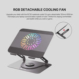 Fantech ns30 notebook stand and cooling fan rgb computer risers & stands