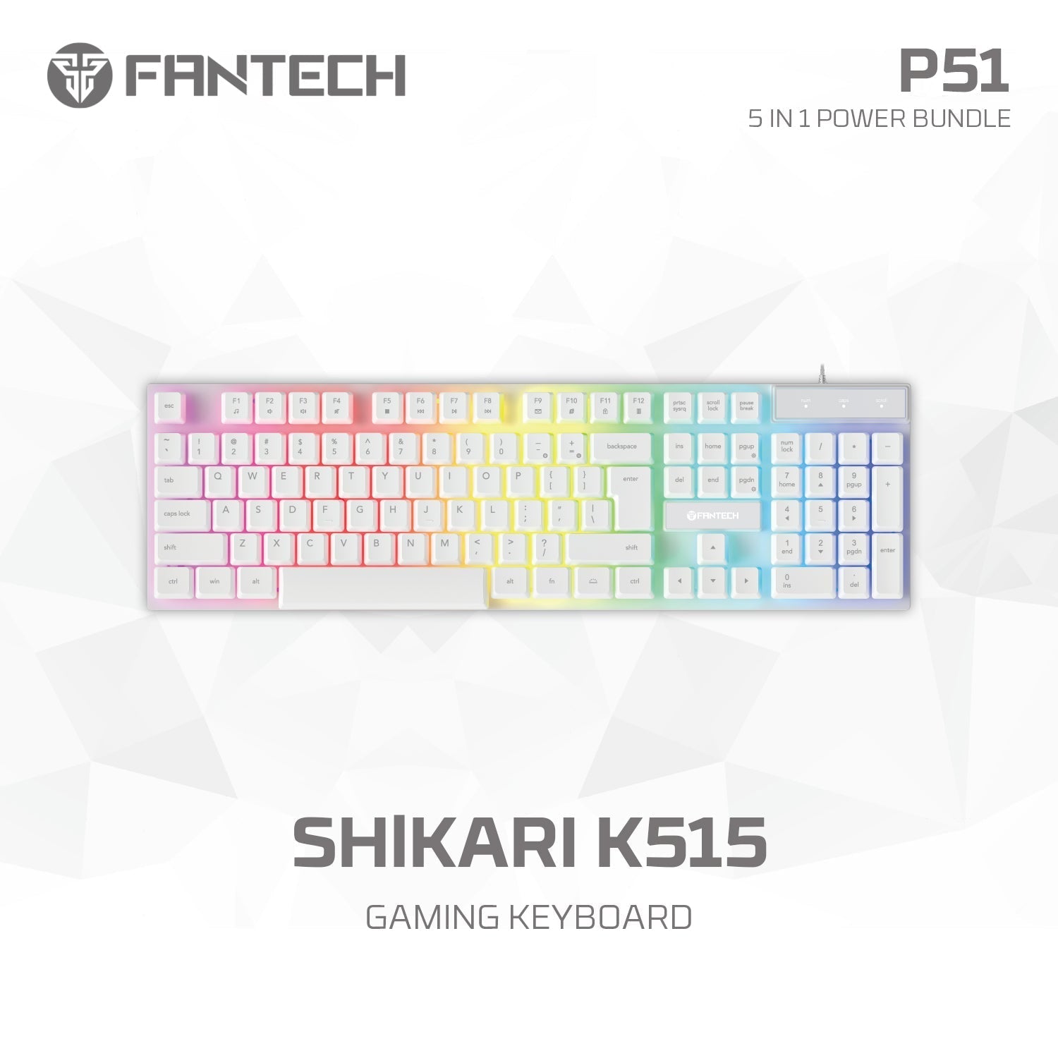Fantech p51 power bundle gaming keyboard and mouse