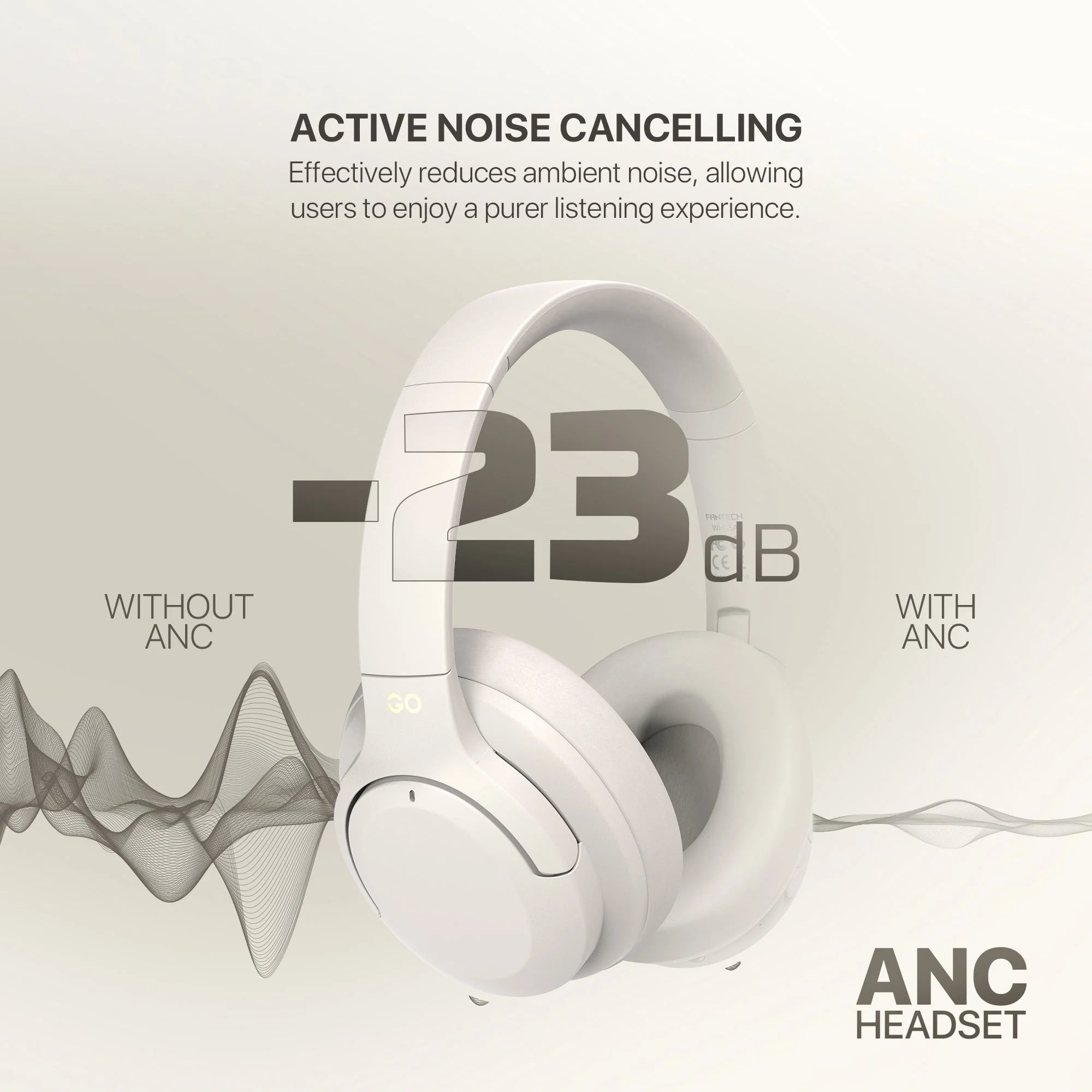 Fantech wh05a go vibe anc wireless headset black