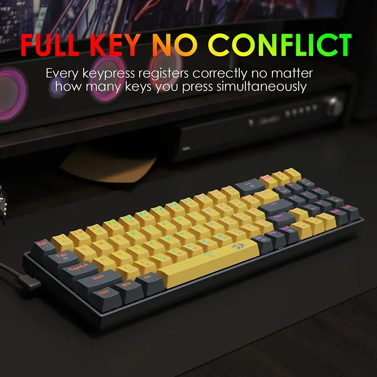 Redragon k688 black sait - red switches - keyboards